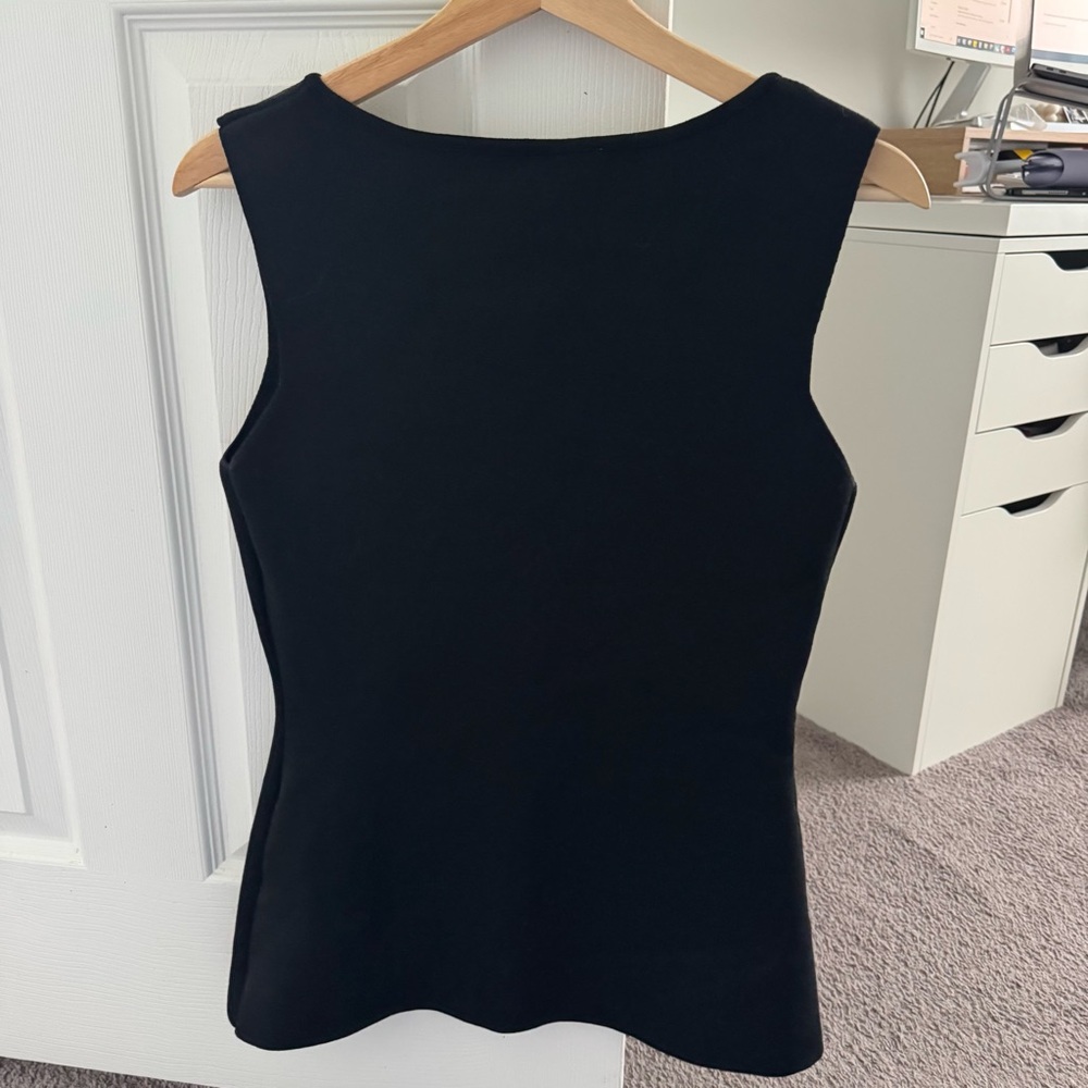 Zara Black Gold Button Knitted Vest Top - Picture 9 of 9